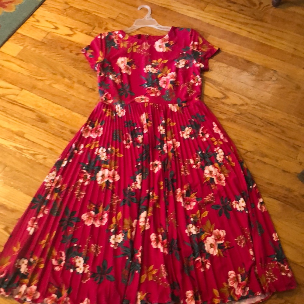 Loft floral midi-dress